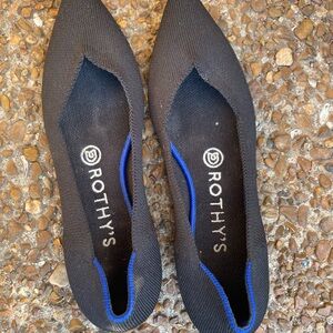 Rothy's Black and Blue Women's Flats